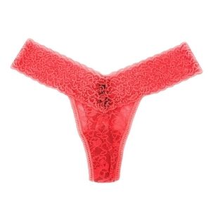 Victoria's Secret The Lacie Vintage Bright Neon Orange Y2K Lace Thong Panties OS